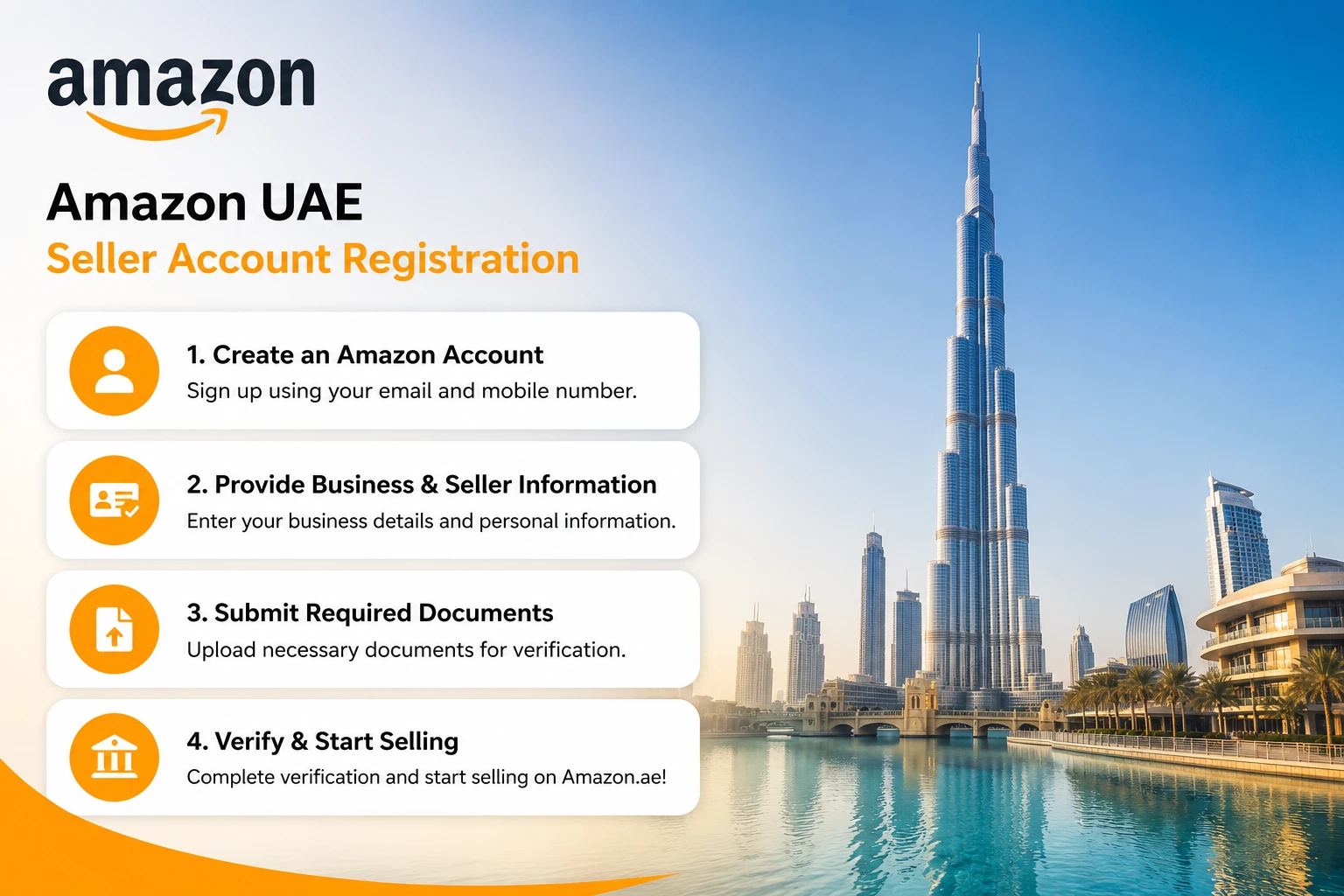 Amazon UAE seller account registration steps for expats